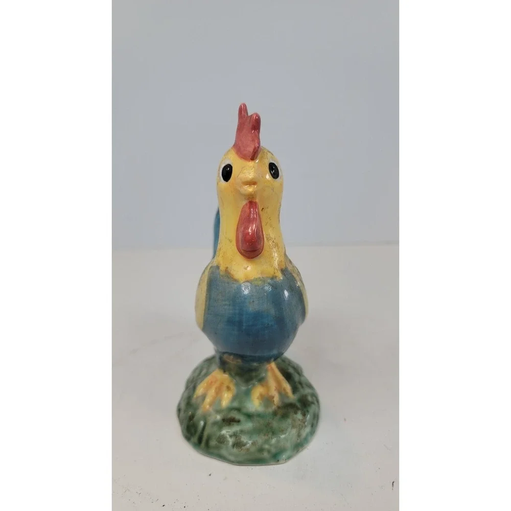 Ceramic Rooster Measuring Spoon Holder Set Farmhouse Kitchen Decor No Spoons
